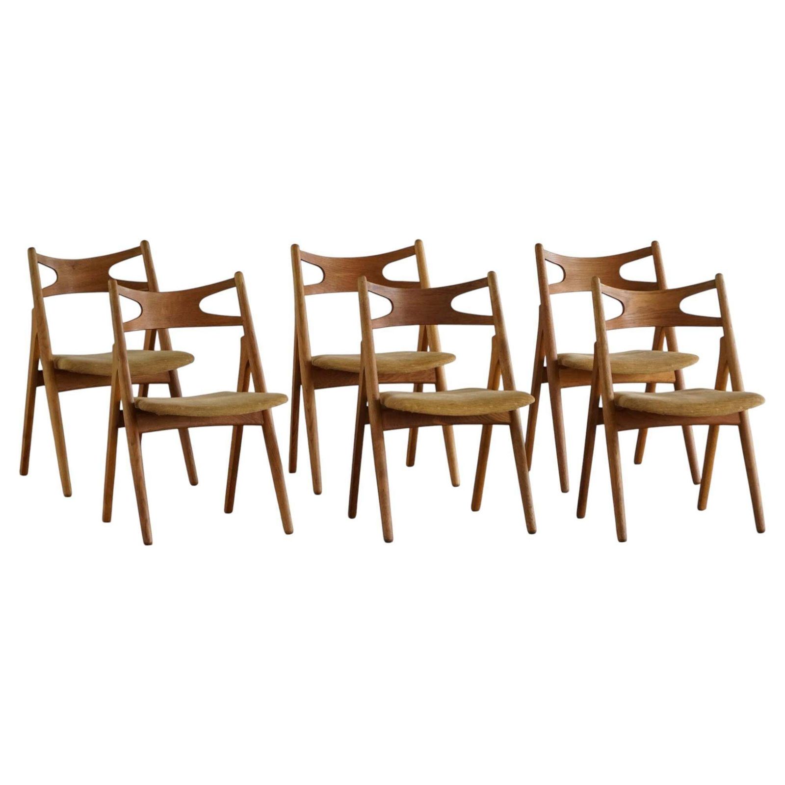 Set Of 6 Danish Ch29 Dining Chairs By Hans J. Wegner For Carl Hansen & Søn, 1951