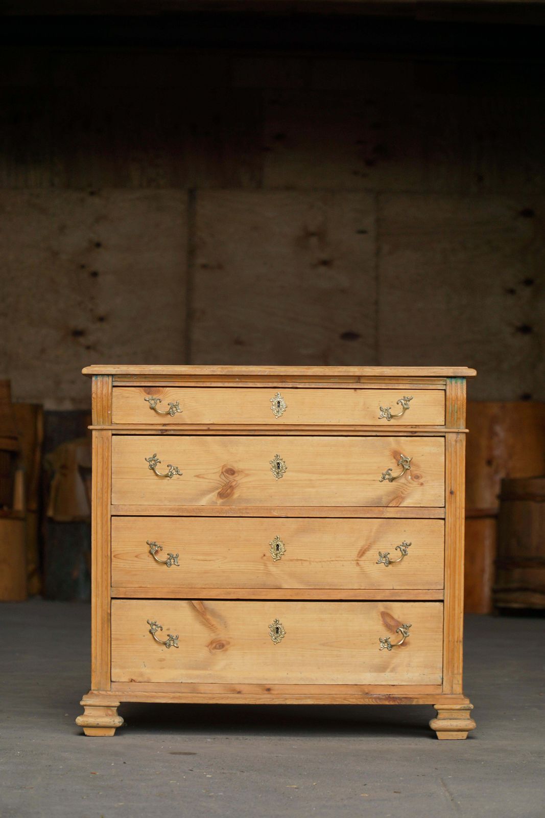 Antique Danish Chest Of Drawers In Pine, Early 20th Century photo vintage