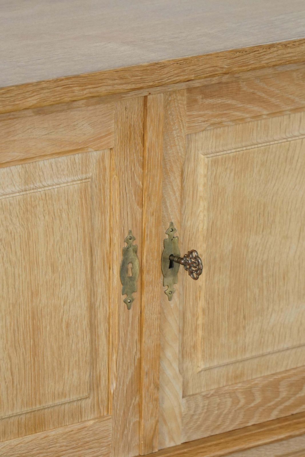 3480.0 Low Brutalist Sideboard In Oak, Danish Mid Century, Henning Kjærnulf, 1960s photo