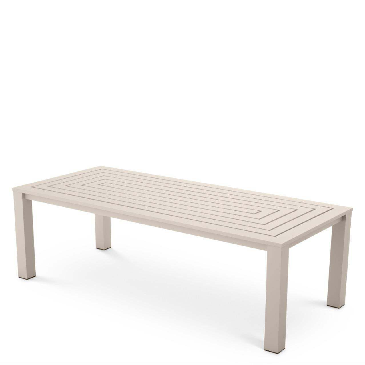 Rectangular Outdoor Dining Table With Sand Finish. photo Garden Furniture