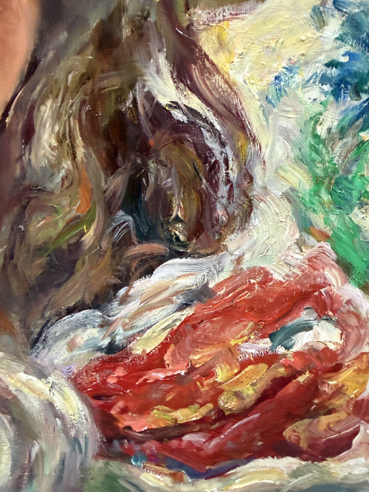 Rafael Santiago Muñoz – Mediterrane vrouw met hoed, expressief figuratief olieverfportret op doek, Spaans, 2026 photo 1100.0