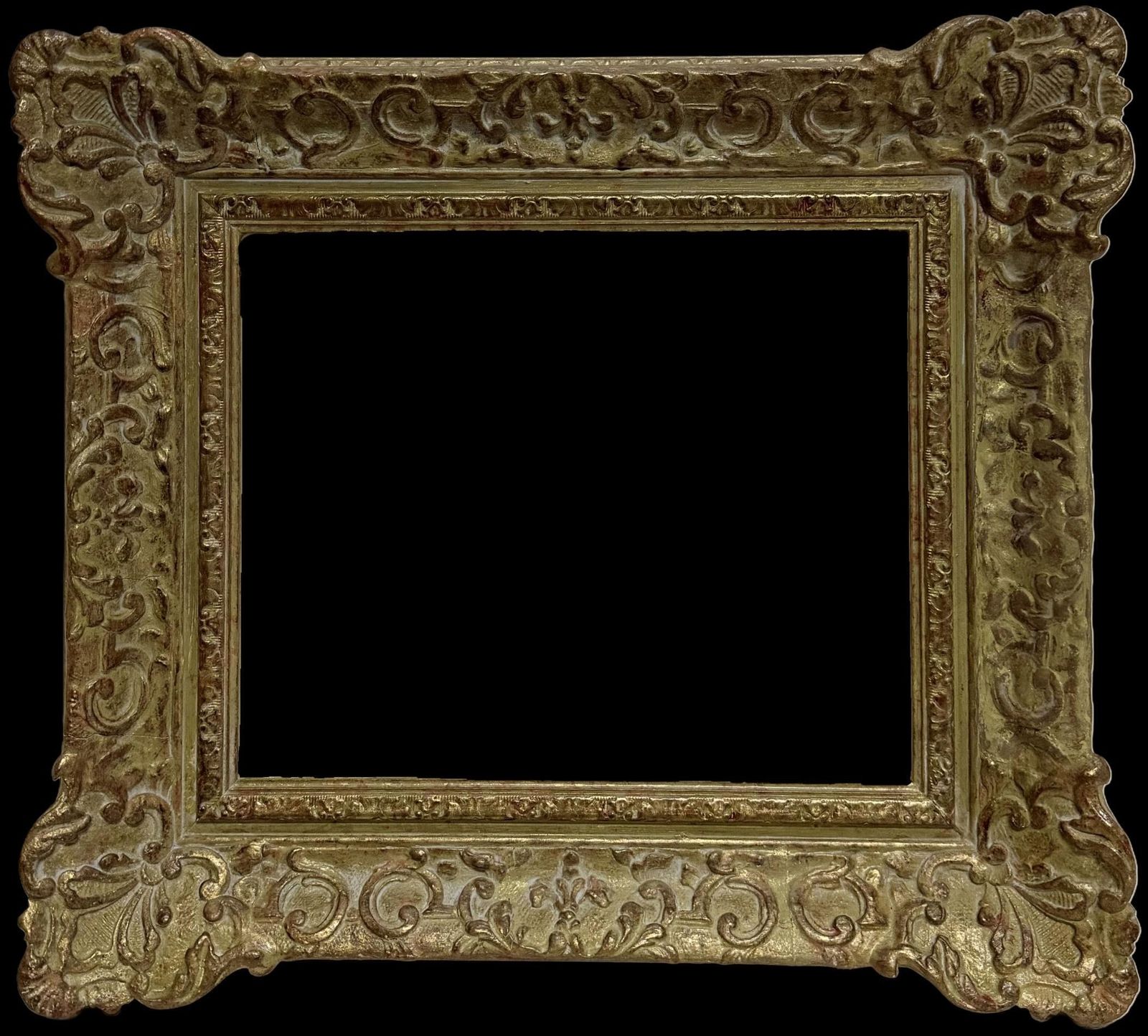 French School French Rococo Style Giltwood Picture Frame Decorative Wall Art Frame Mid 20th Century.