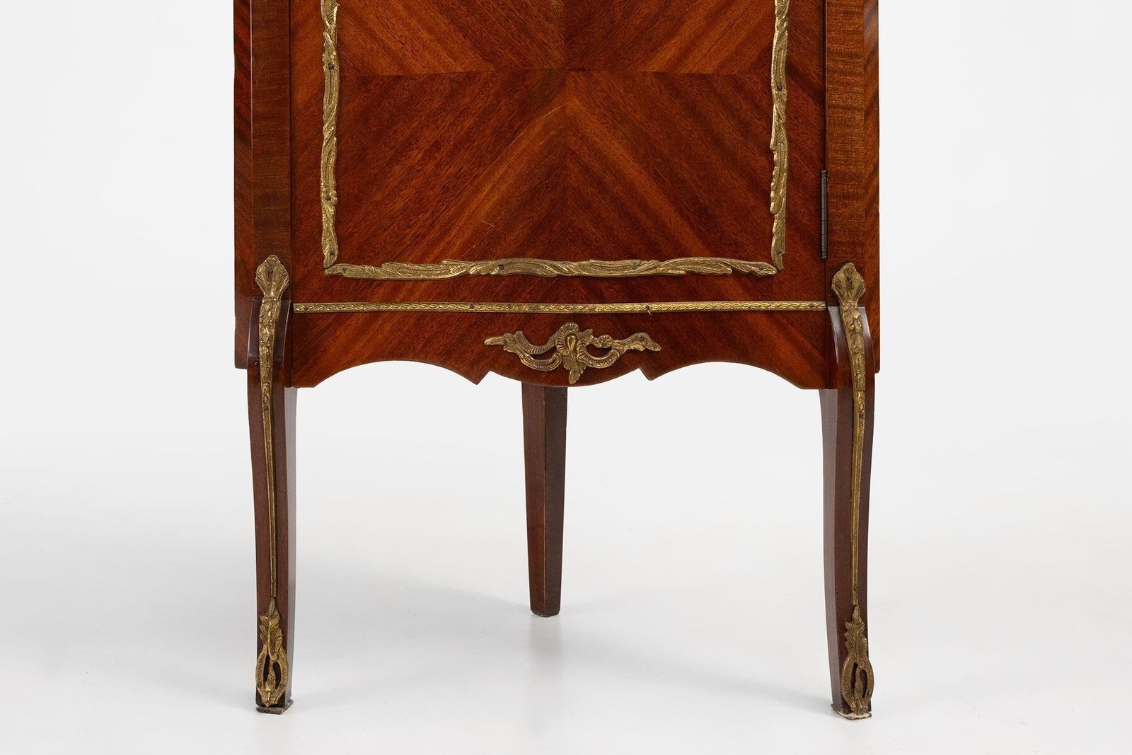 French Louis XV Style Corner Display Cabinet With Arched Glass, 1950 photo buy