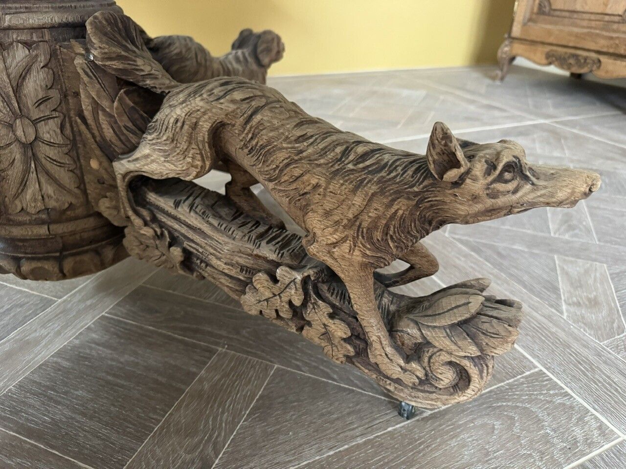 Important French Oak Hunting Centre Table photo buy