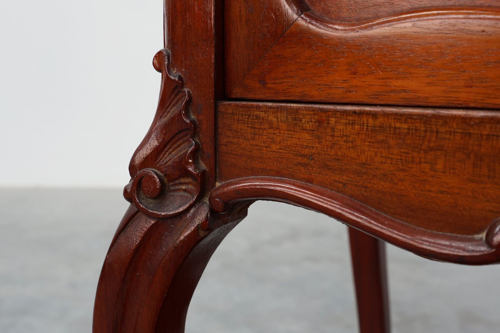 photo buy Walnut Louis XV Nightstands With Carrara Marble Tops, France, 1900, Set Of 2