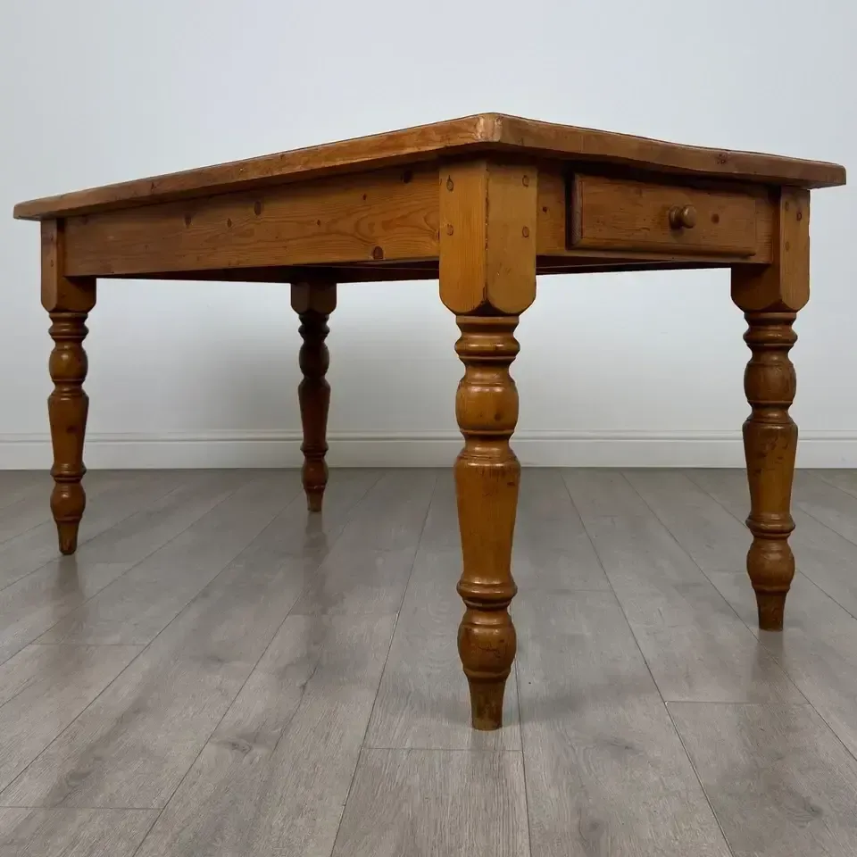 Antique 20th Century Pine Farmhouse Dining Table photo buy