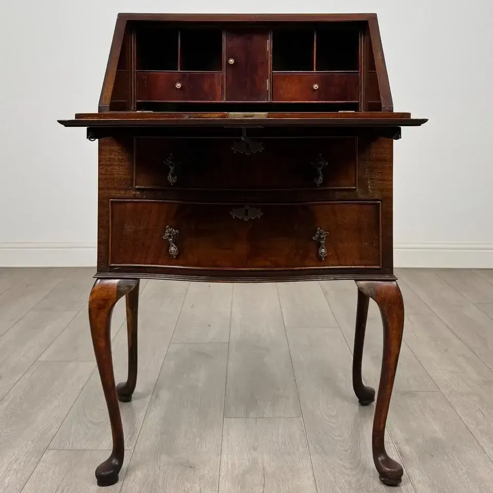 Antique 20th Century Small Edwardian Bureau In Mahogany photo furniture