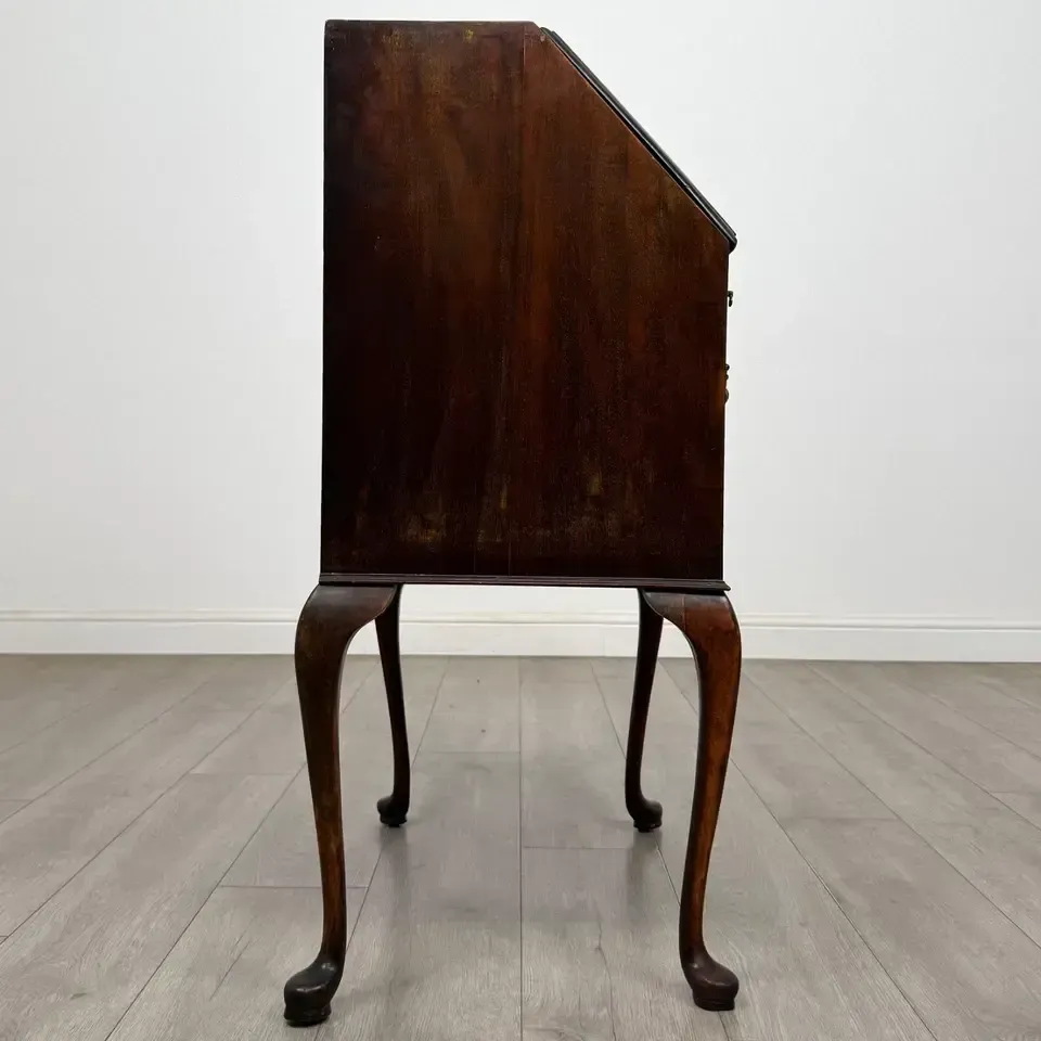 Antique 20th Century Small Edwardian Bureau In Mahogany photo vintage