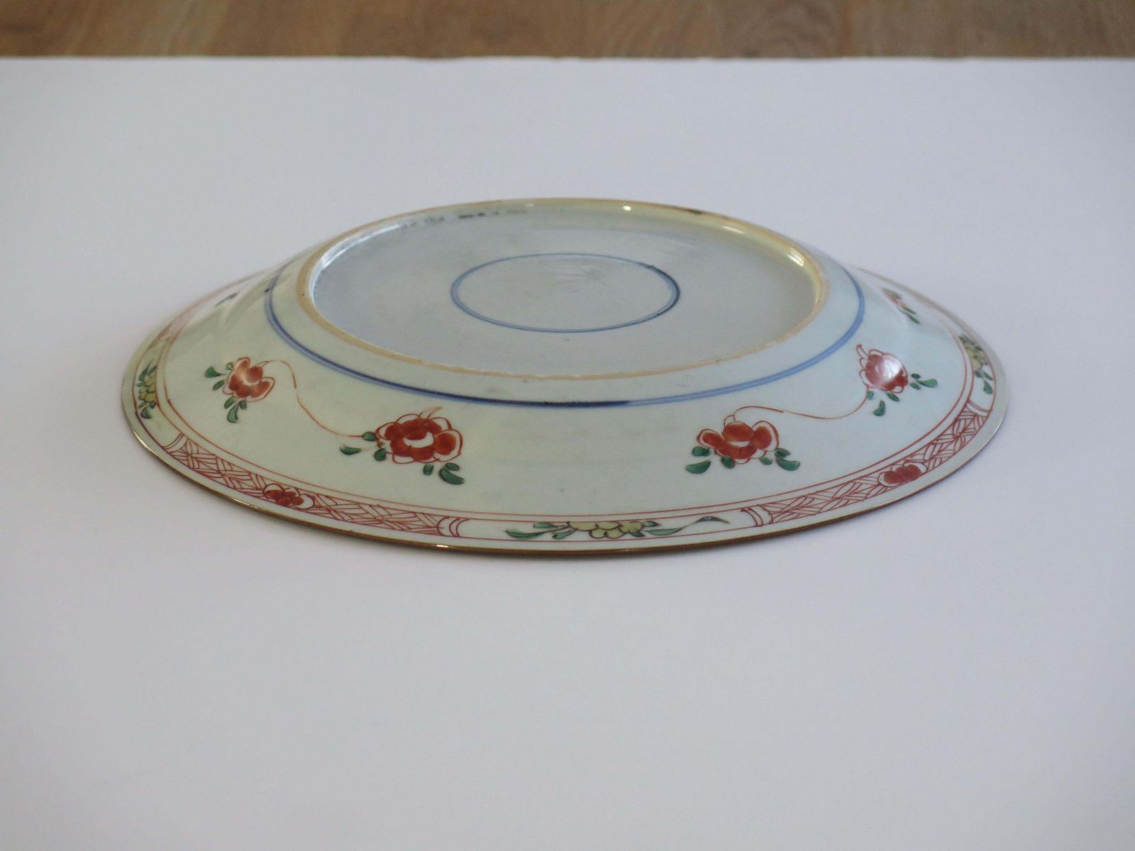 photo vinterior Chinese Famille Verte Plate, Hand Painted Porcelain, Kangxi Period C A 1690