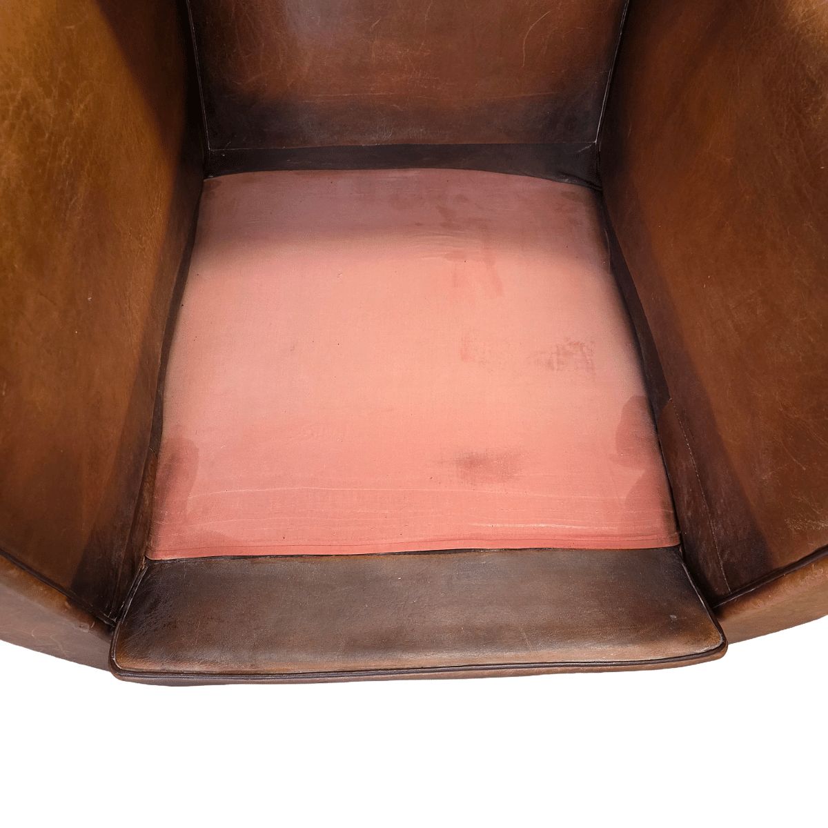 Franse art deco stijl leren club fauteuils, 1950/60s photo buy