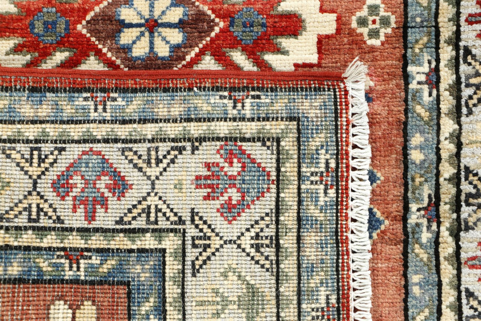 Afghaans Kazak handgeknoopt geometrisch Kaukasisch woonkamer- en slaapkamervloerkleed photo buy