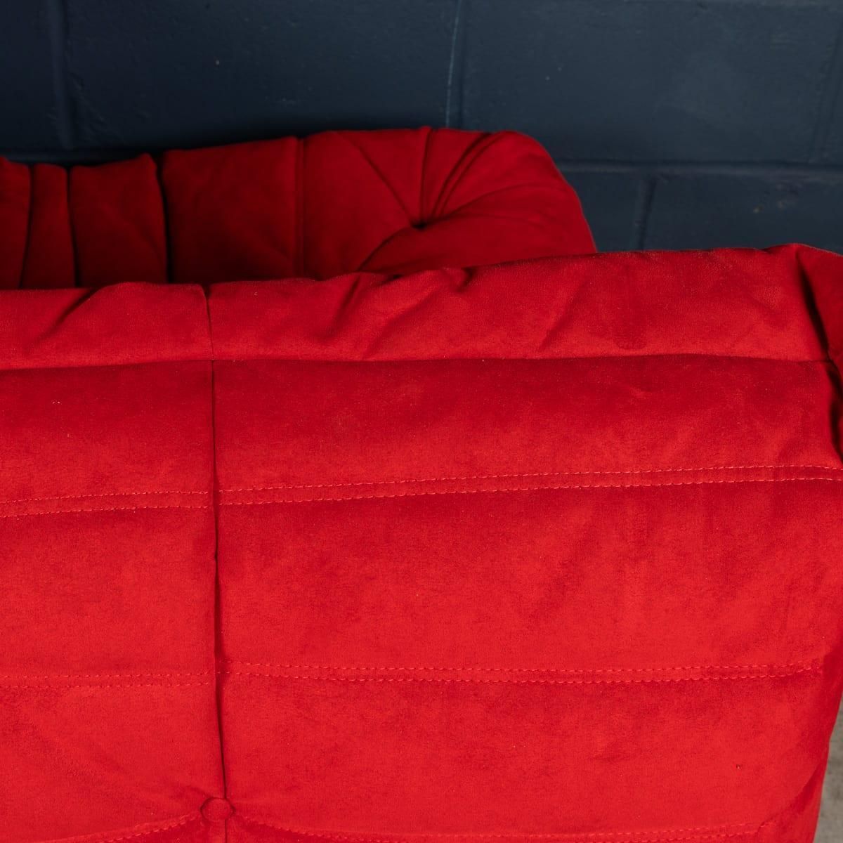 A 21st Century Red "Togo" Corner Sofa By Michel Ducaroy For Ligne Roset France photo vintage