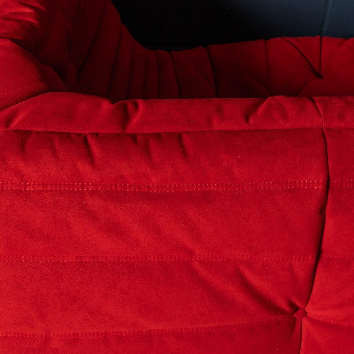 photo furniture A 21st Century Red "Togo" Corner Sofa By Michel Ducaroy For Ligne Roset France