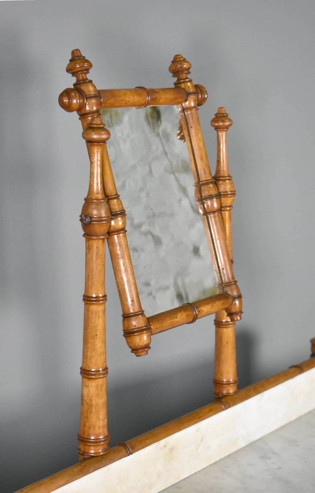 Antique French Faux Bamboo Washstand   Napoleon III Style photo buy