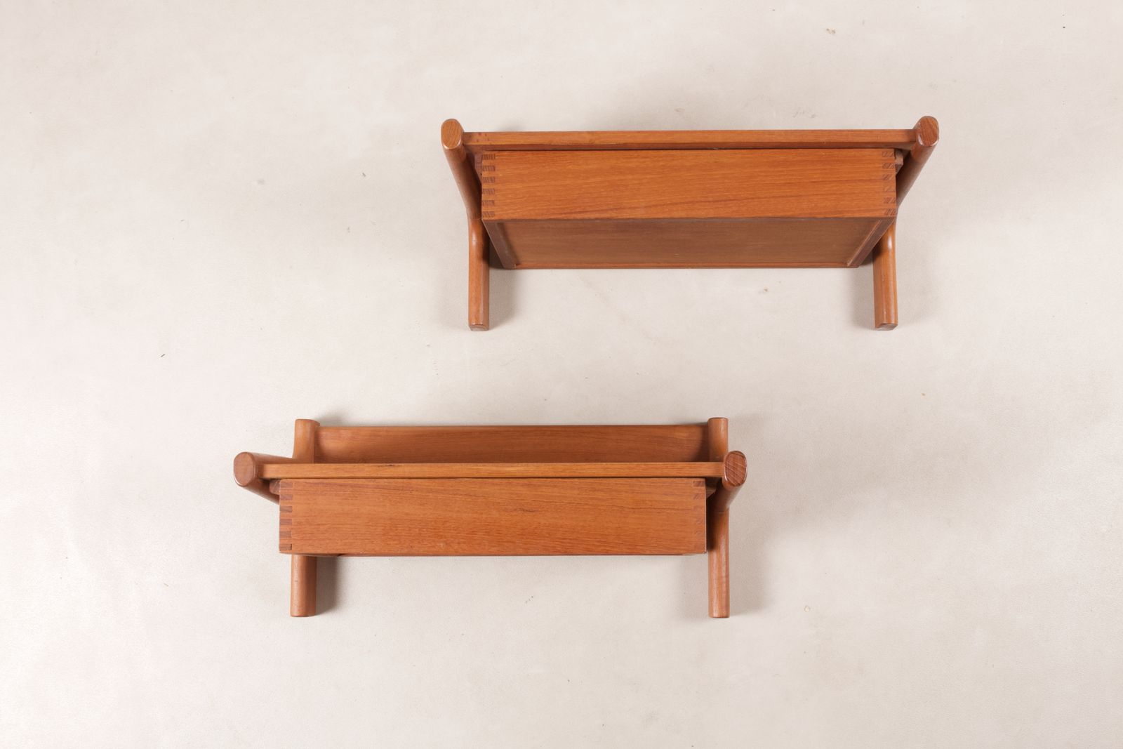 Pair Of 1960s Danish Floating Teak Nightstands By Kai Kristiansen For Aksel Kjersgaard photo Furniture