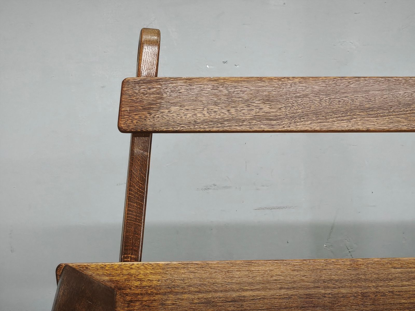 photo furniture Brutalist Solid Oak And Bouclé Three Seat Sofa, Czechoslovakia 1970s