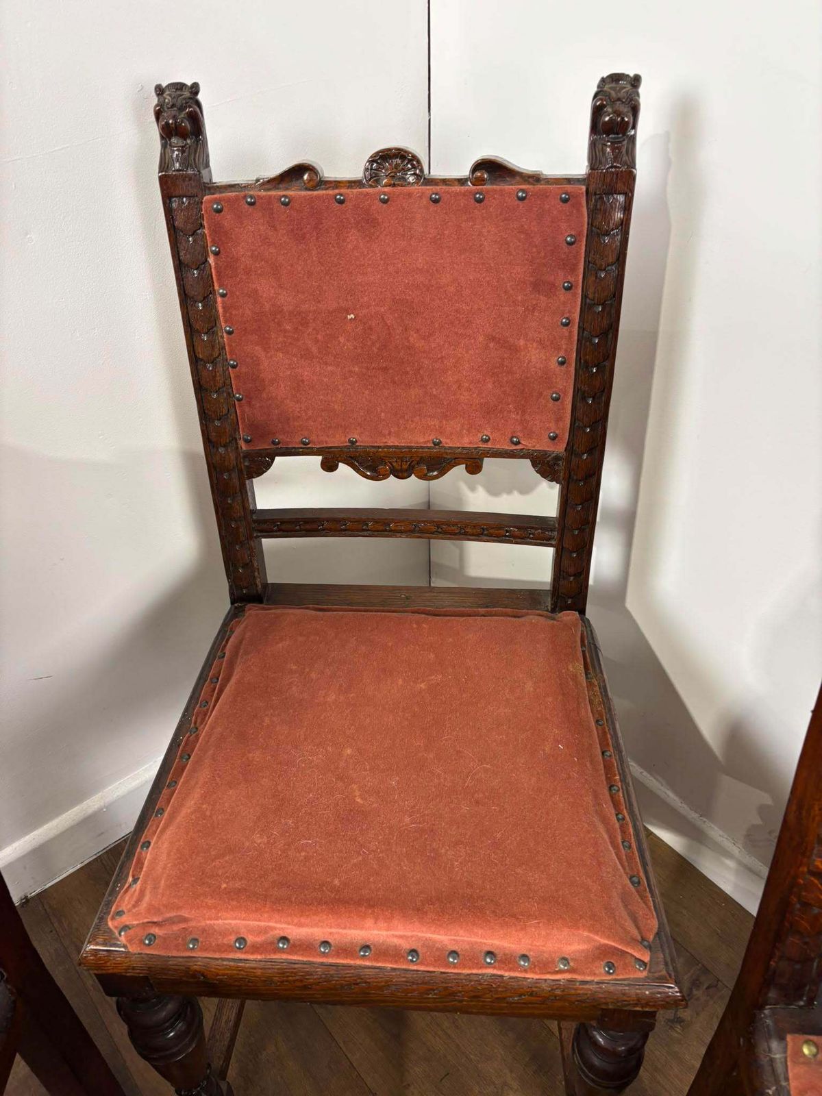 Victorian Set Of Six Carved Oak Dining Chairs photo vinterior