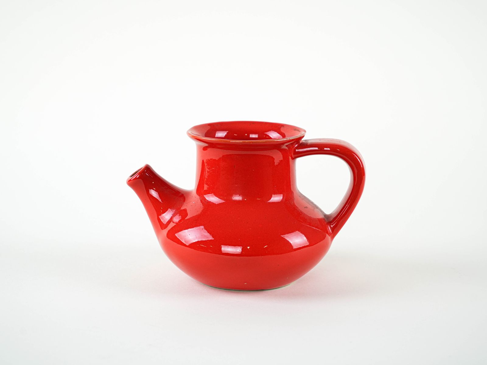 Rode keramische kan, Deens design, jaren 1960, gemaakt in Denemarken photo Woonaccessoires