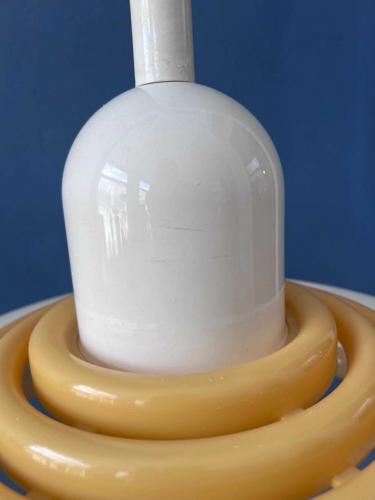 Verlichting Mid-Century Beige UFO Hanglamp van Knud Christensen photo