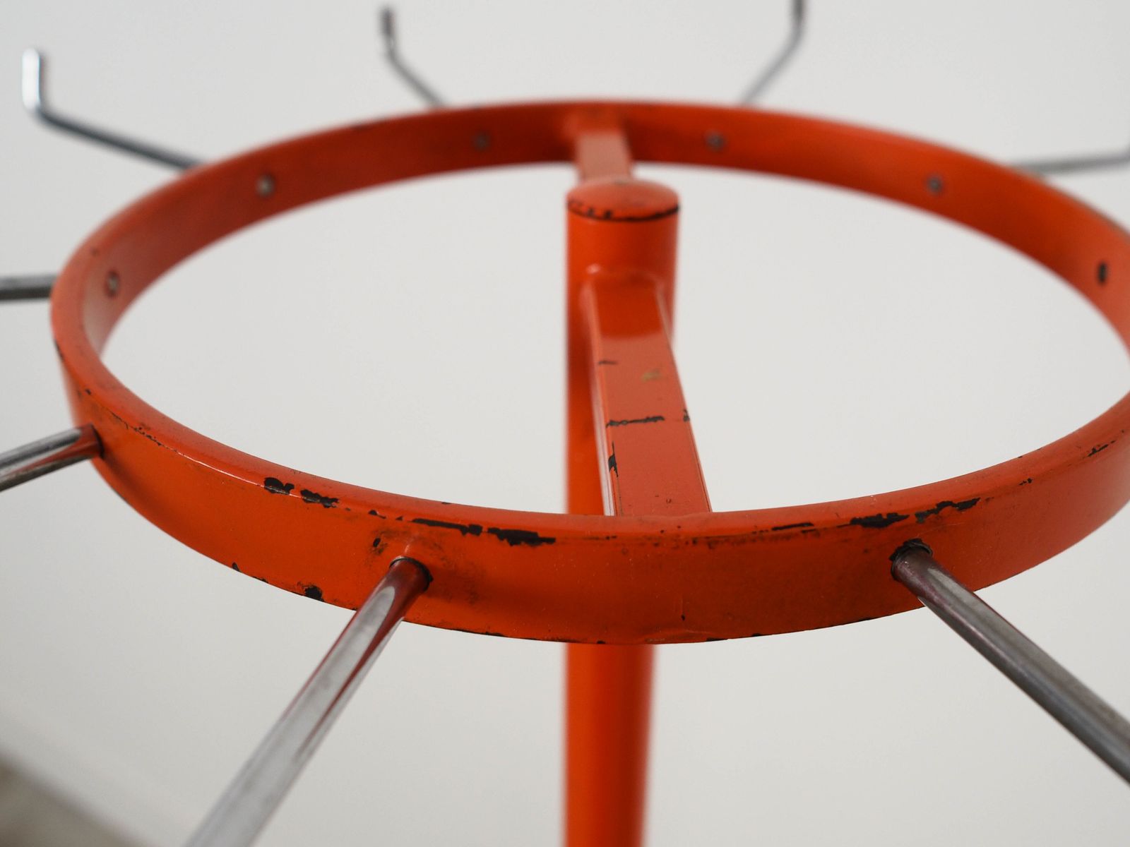 Swivel Coat Rack On Castors, Danish Design, 1970s, Made In Denmark photo vintage