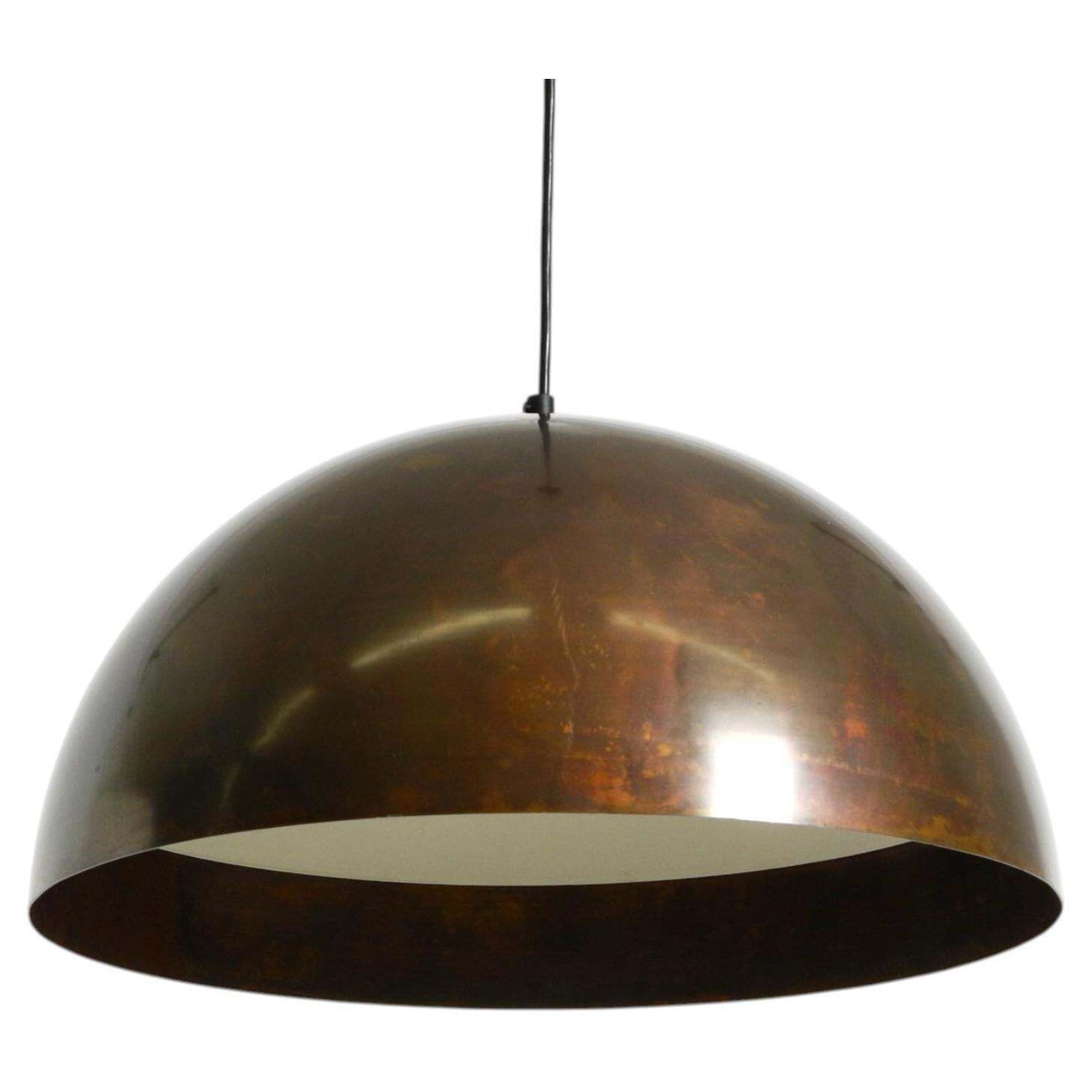 Grote Space Age hanglamp uit de jaren 1960 met koperen kap – Beisl Leuchten