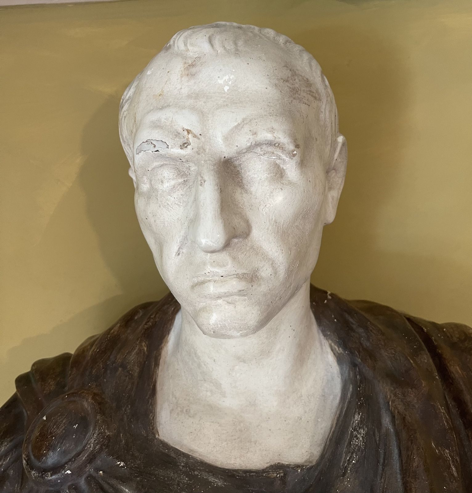C1900 Plaster Bust Of Caesar, 1900s photo 980.0