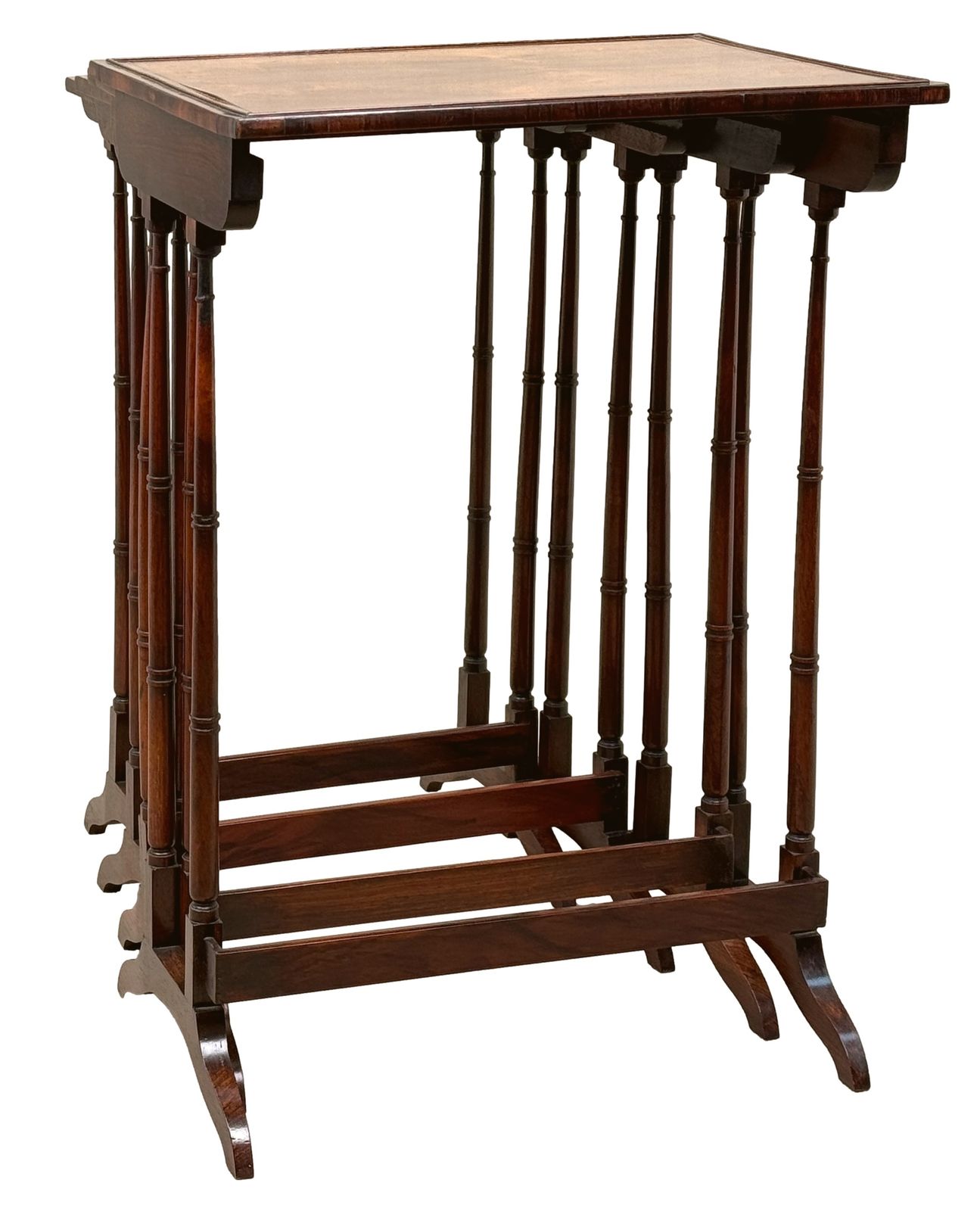 3650.0 Fine Quality Regency Rosewood Quartetto Nest Of Four Occasional Tables (England, Circa 1825) photo