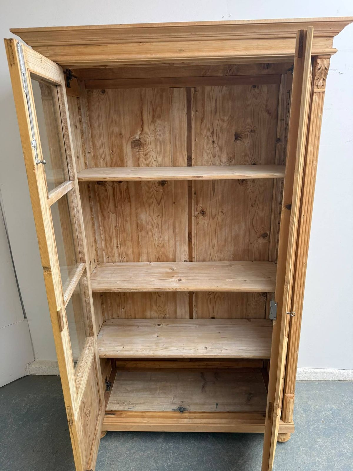 A Stunning Victorian Pine Knockdown Bookcase Wax/Paint photo for sale