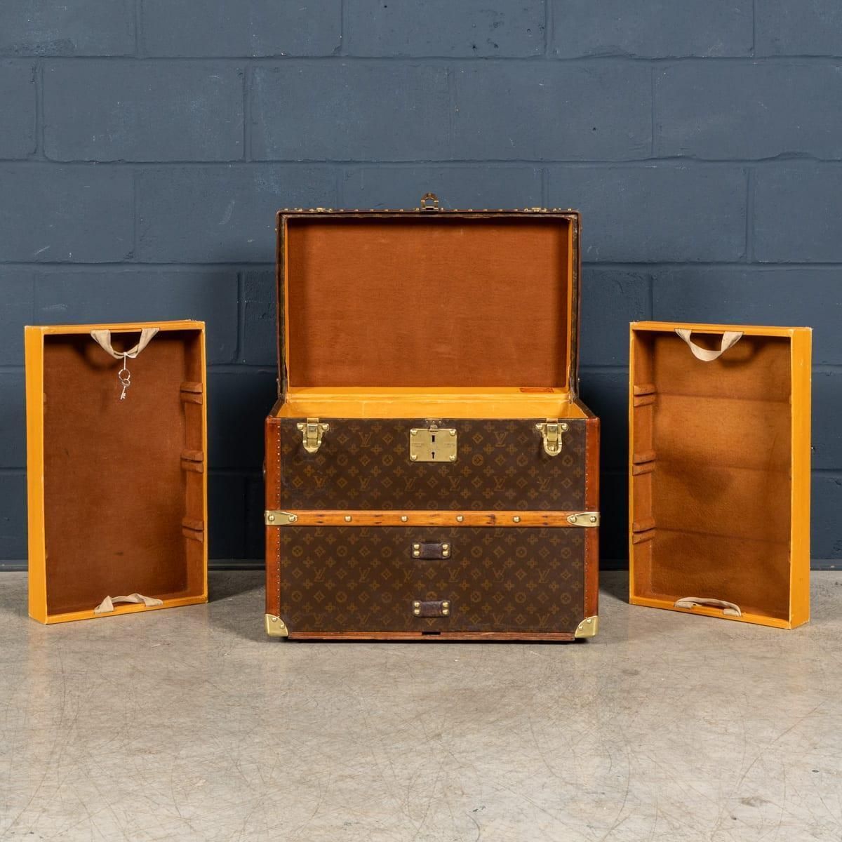 25995.0 Antique 20thc Louis Vuitton Shoe Trunk In Monogram Canvas, France C.1920 photo