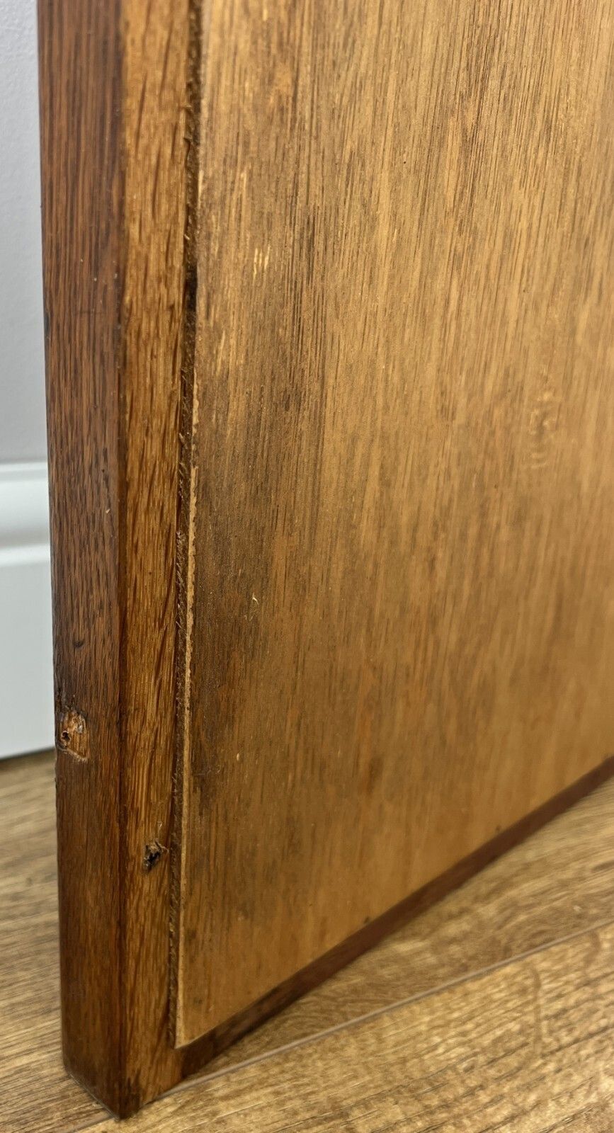 149.0 Mirror Vintage French Style Oak Wall Mirror Polished Decorative Framed Lot 6150 photo