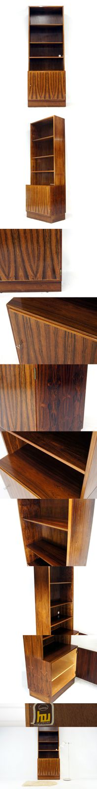 Retro Vintage Danish Tall Bookcase Book Cabinet Rosewood 50s 60s 70s Mid Century. photo furniture