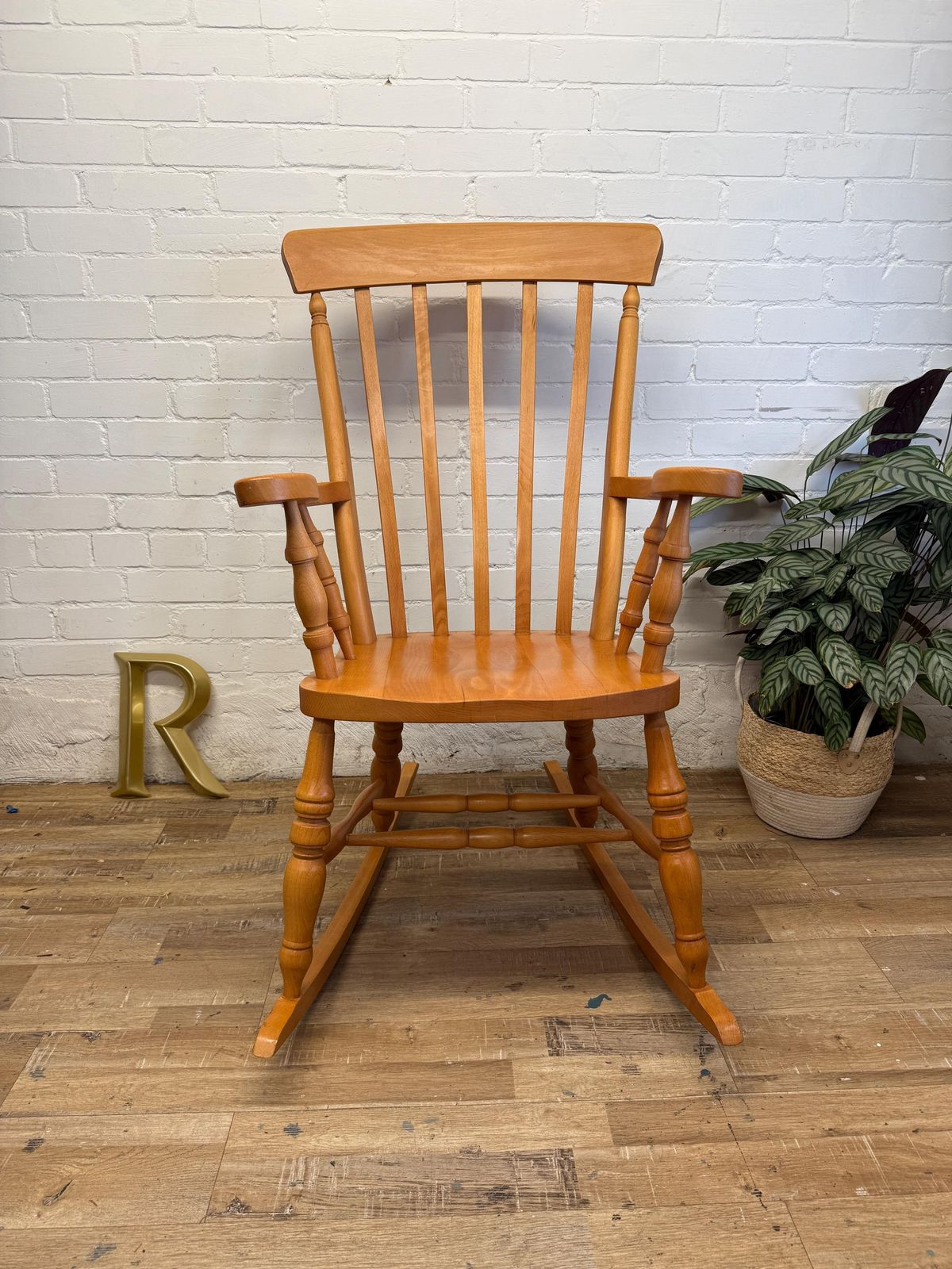 Vintage Cpw Furniture Windsor Rocking Chair – Solid Beech – Made In England. photo furniture