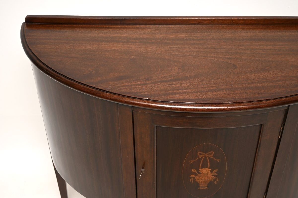 Antique Edwardian Inlaid Mahogany Cabinet. photo vinterior