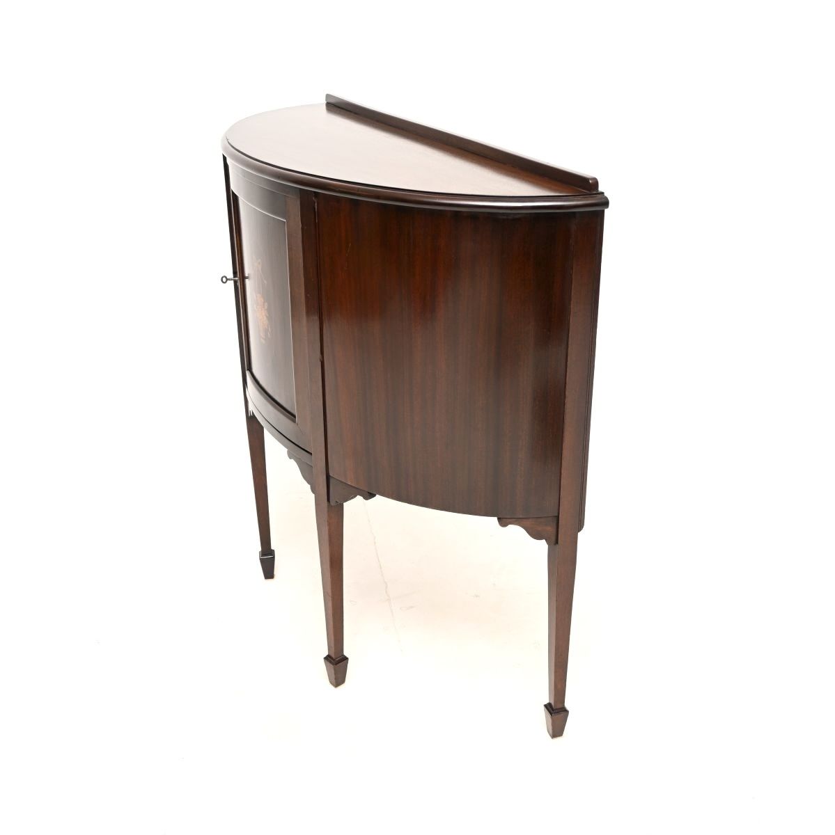 Antique Edwardian Inlaid Mahogany Cabinet. photo vintage