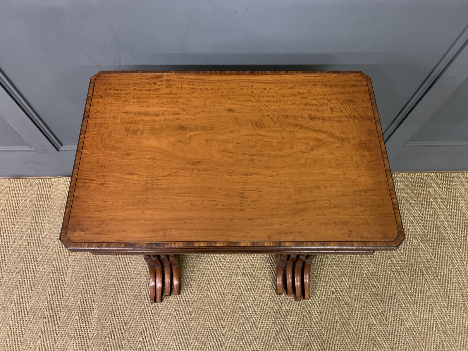 Inlaid Satinwood Nest Of 4 Tables photo for sale