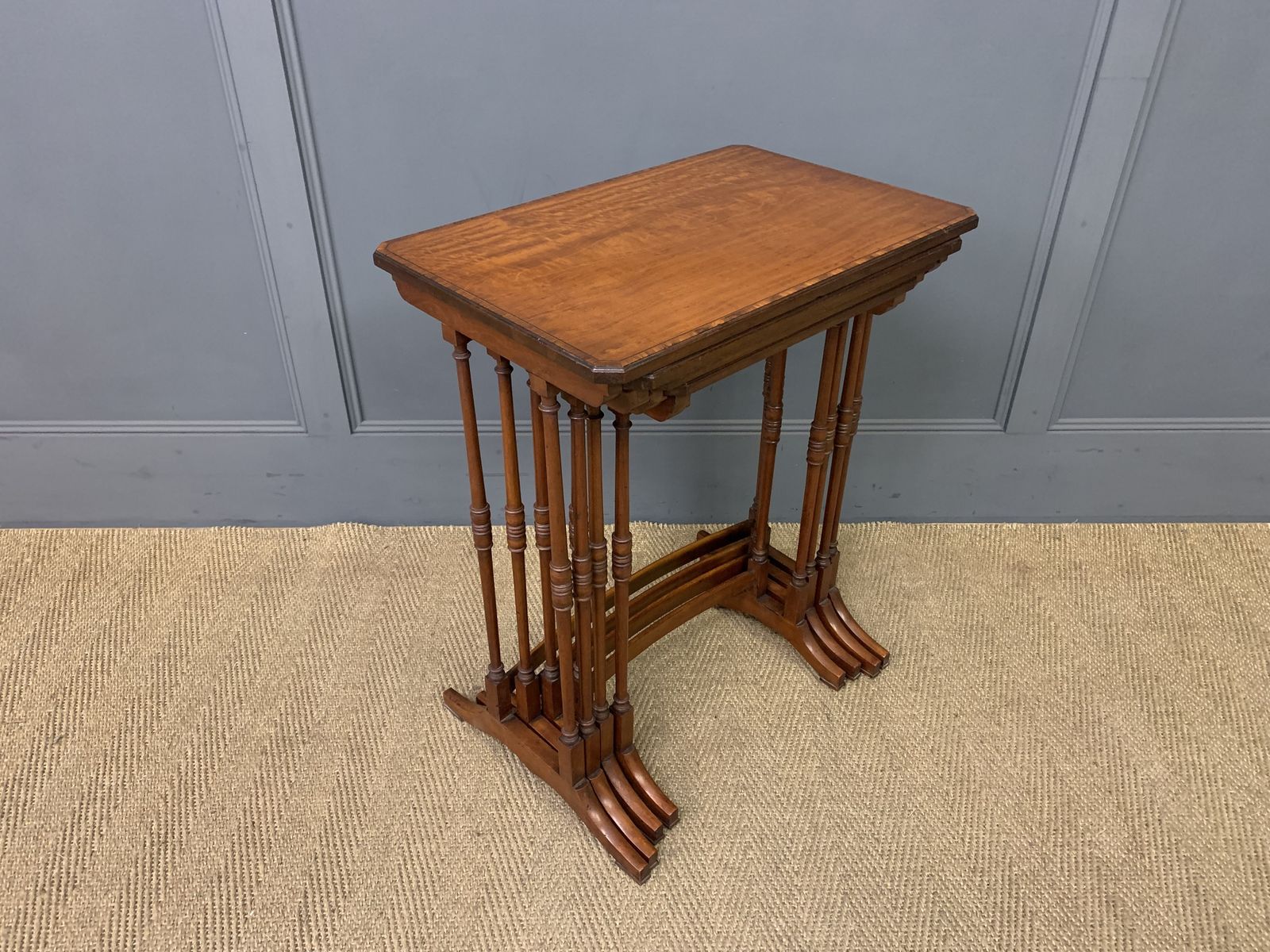 Inlaid Satinwood Nest Of 4 Tables photo 975.0