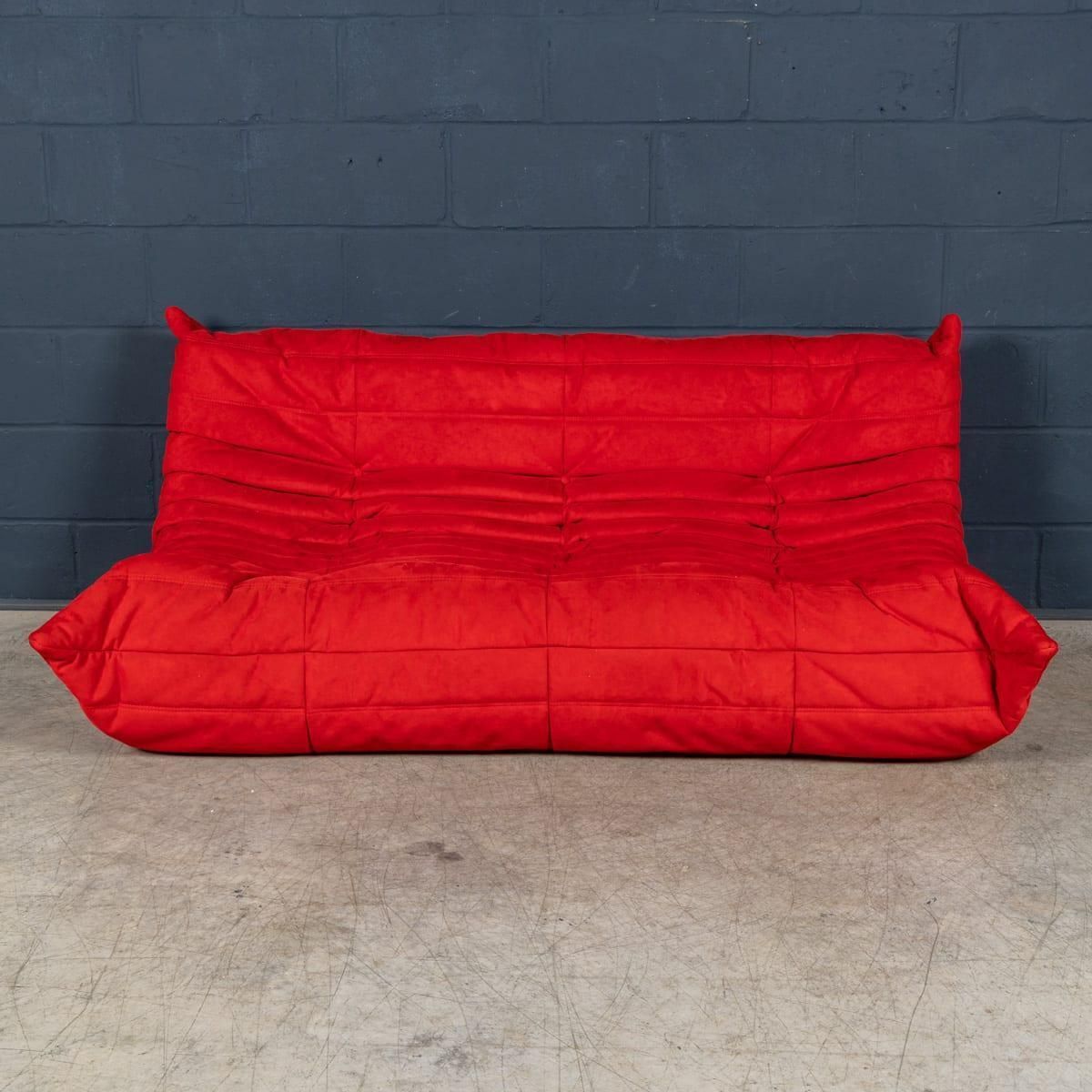 A 21st Century Red "Togo" Three Seater Sofa By Michel Ducaroy For Ligne Roset photo for sale
