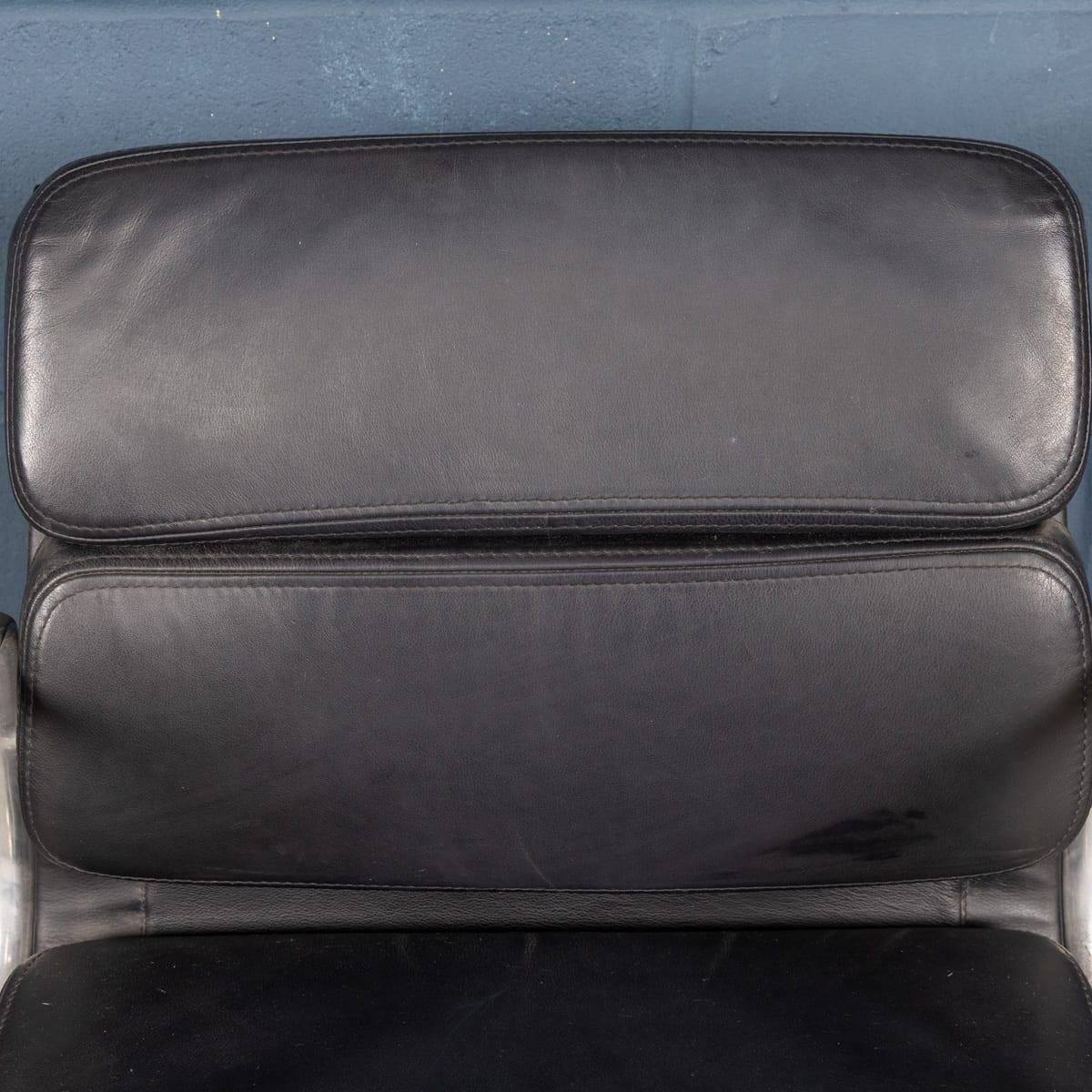 Vintage 20thc Ea217 Chair In Black Leather By Charles & Ray Eames For Icf photo vintage
