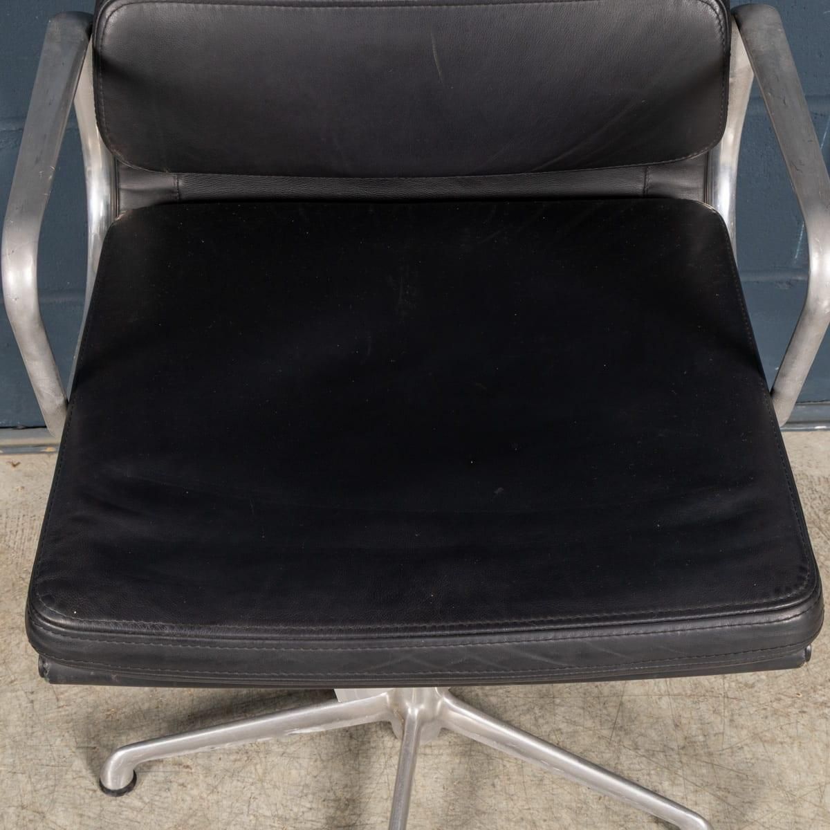 Vintage 20thc Ea217 Chair In Black Leather By Charles & Ray Eames For Icf photo buy