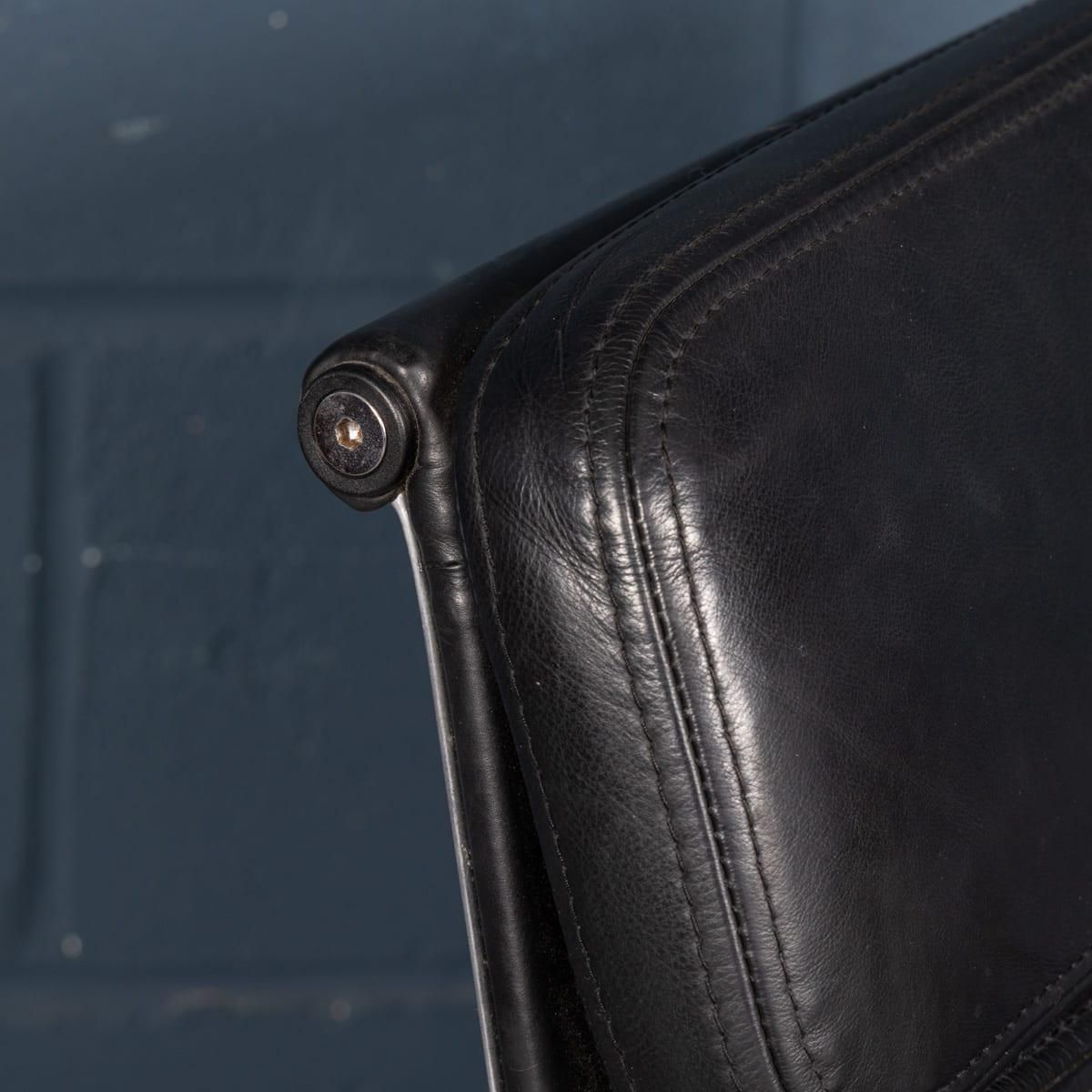 photo for sale Vintage 20thc Ea217 Chair In Black Leather By Charles & Ray Eames For Icf