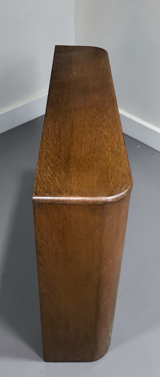 Antique Solid Oak Bookcase Art Deco Curved Odeon Style C1930s Superior Quality photo furniture