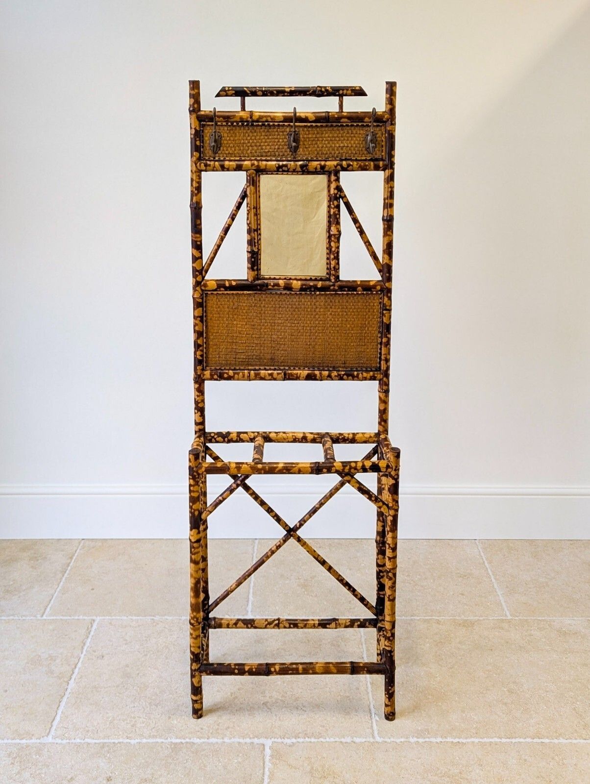 Antique Victorian Aesthetic Movement Bamboo Hall Stand C.1890
