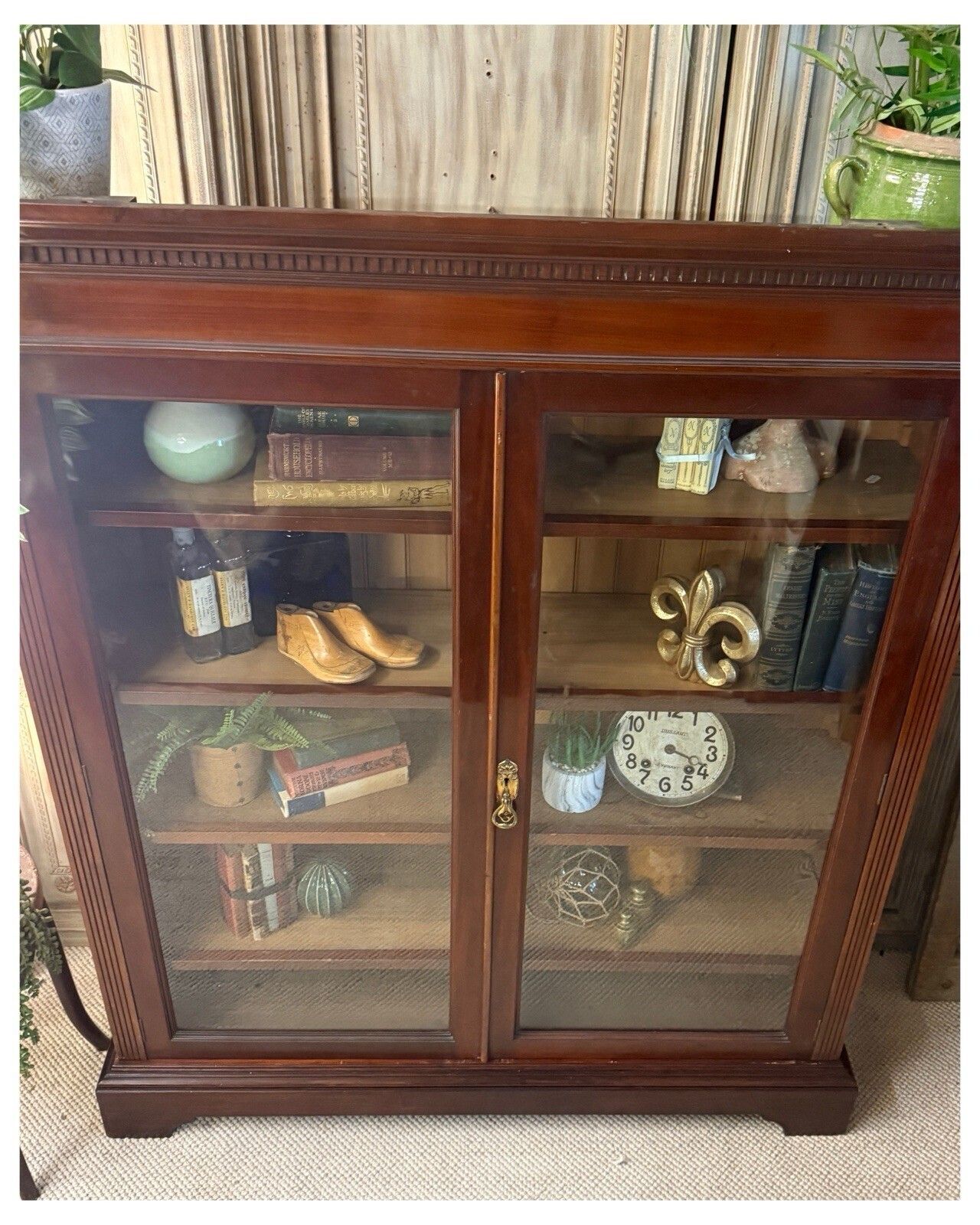 Victorian Glazed Mahogany Bookcase With Adjustable Shelves photo furniture