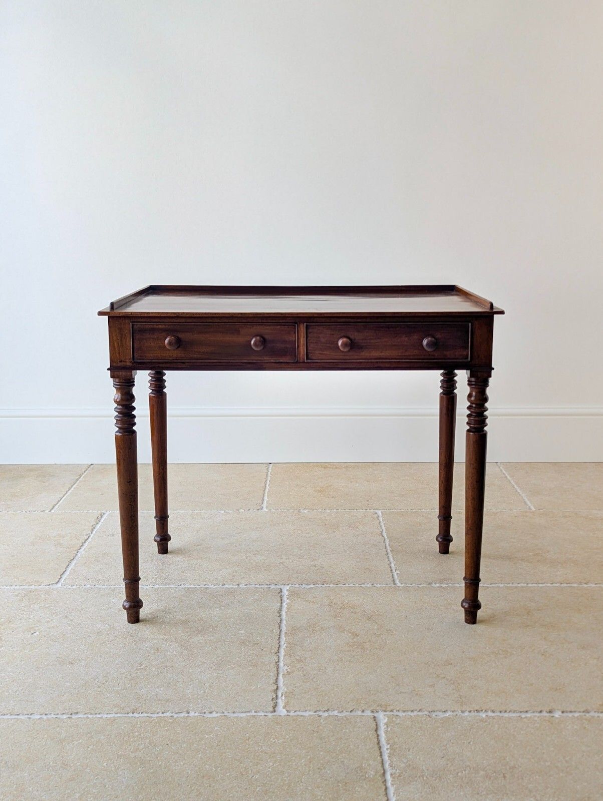 Antique William IV Mahogany Writing Table C.1830 photo vintage