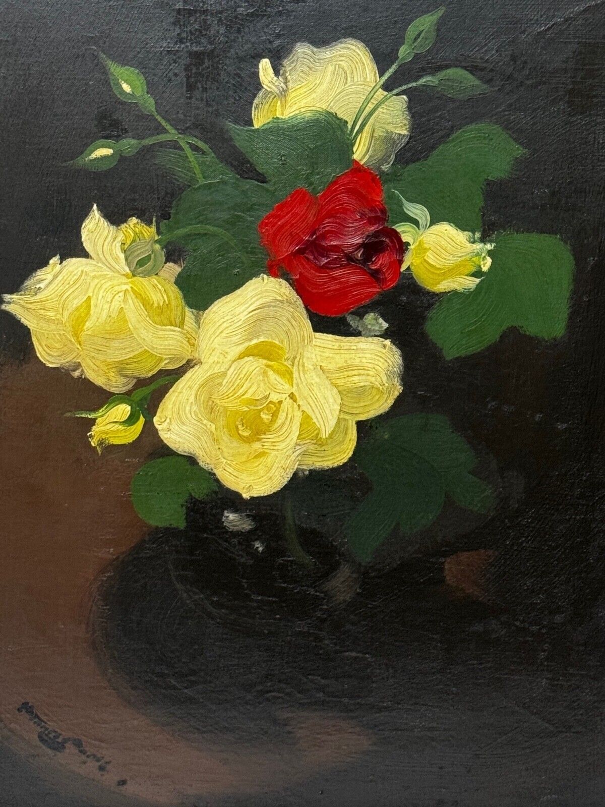 Olieverfschilderij Nocturne In Petals Roses Of Fire And Light door James Stuart Park photo for sale