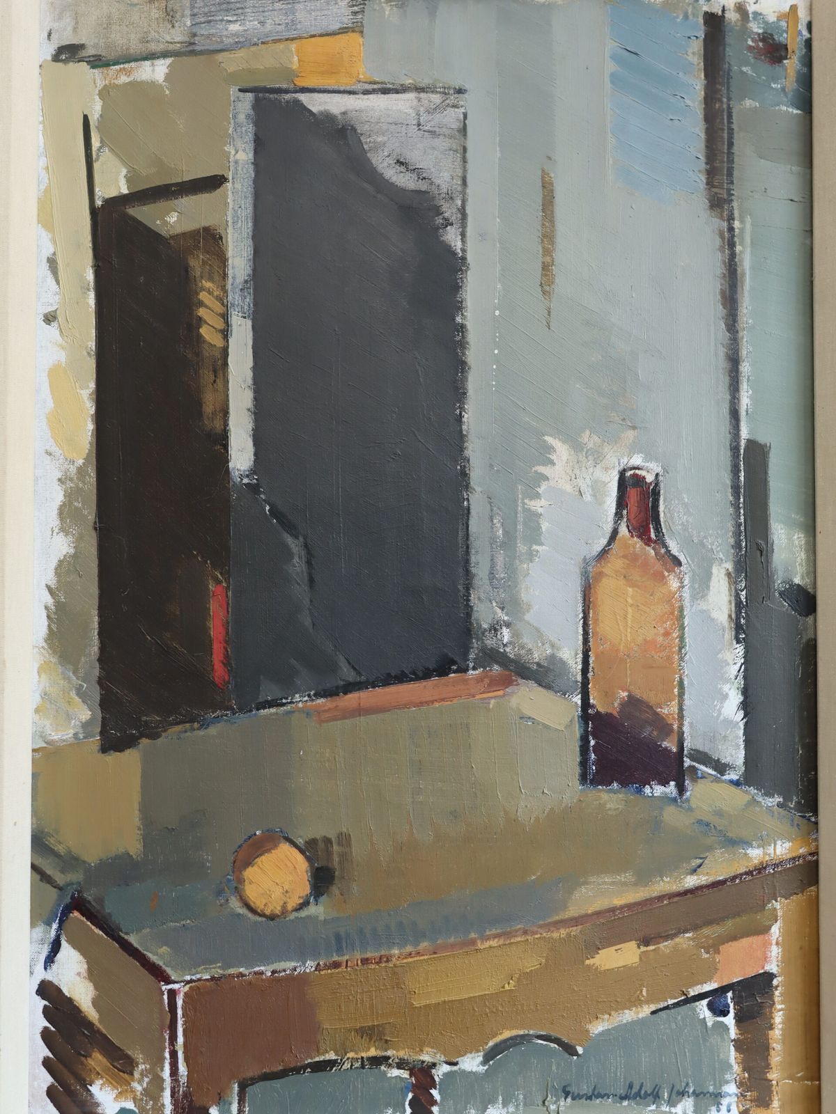 Spatial Dialogue Painting., Mid 20th Century photo vinterior