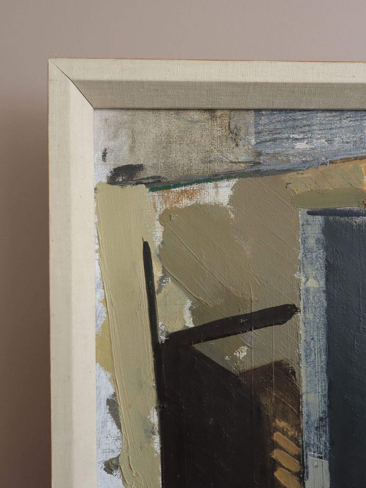 Spatial Dialogue Painting., Mid 20th Century photo vintage