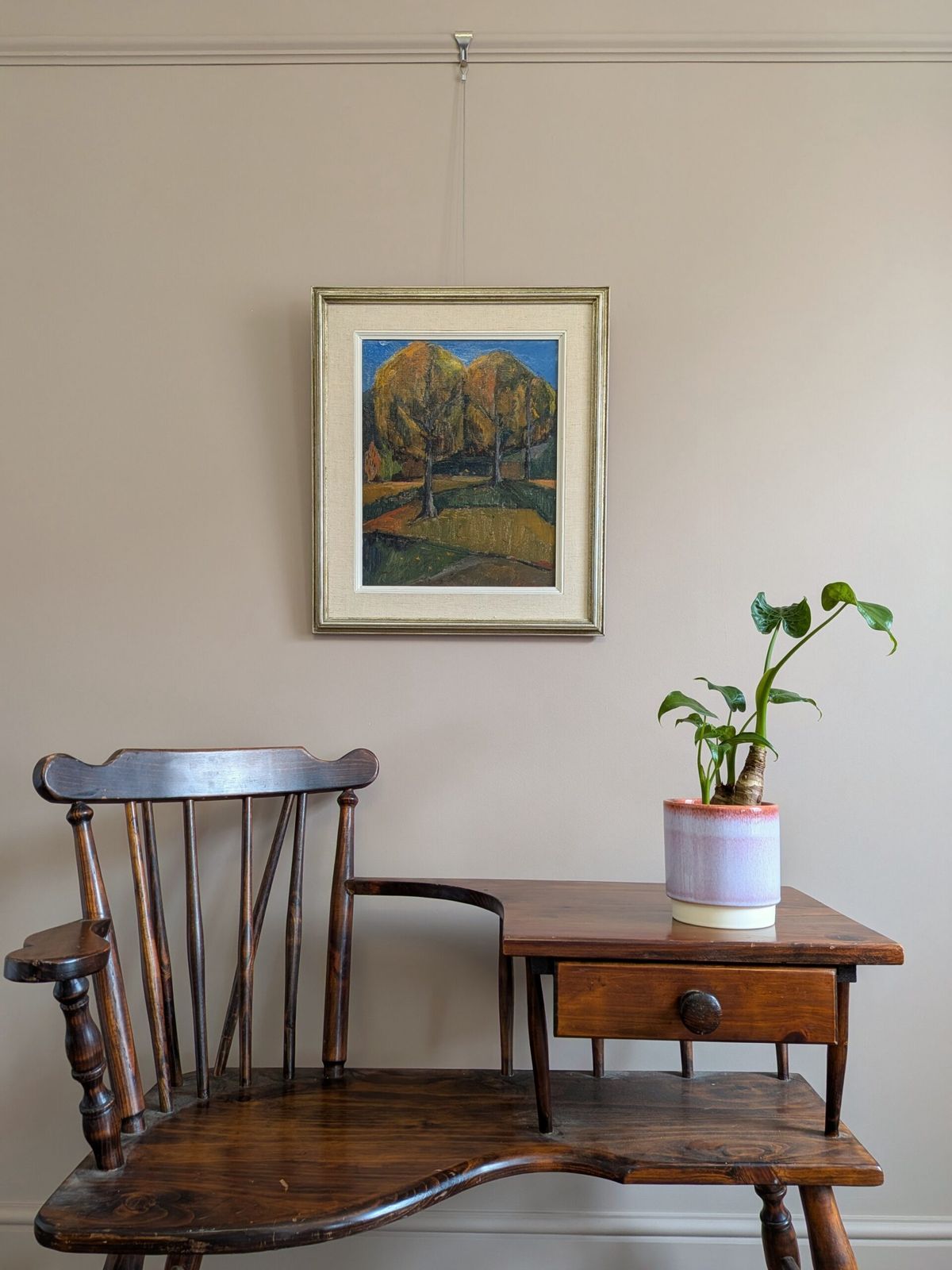 Bomen in de herfst, olieverf op doek. photo furniture