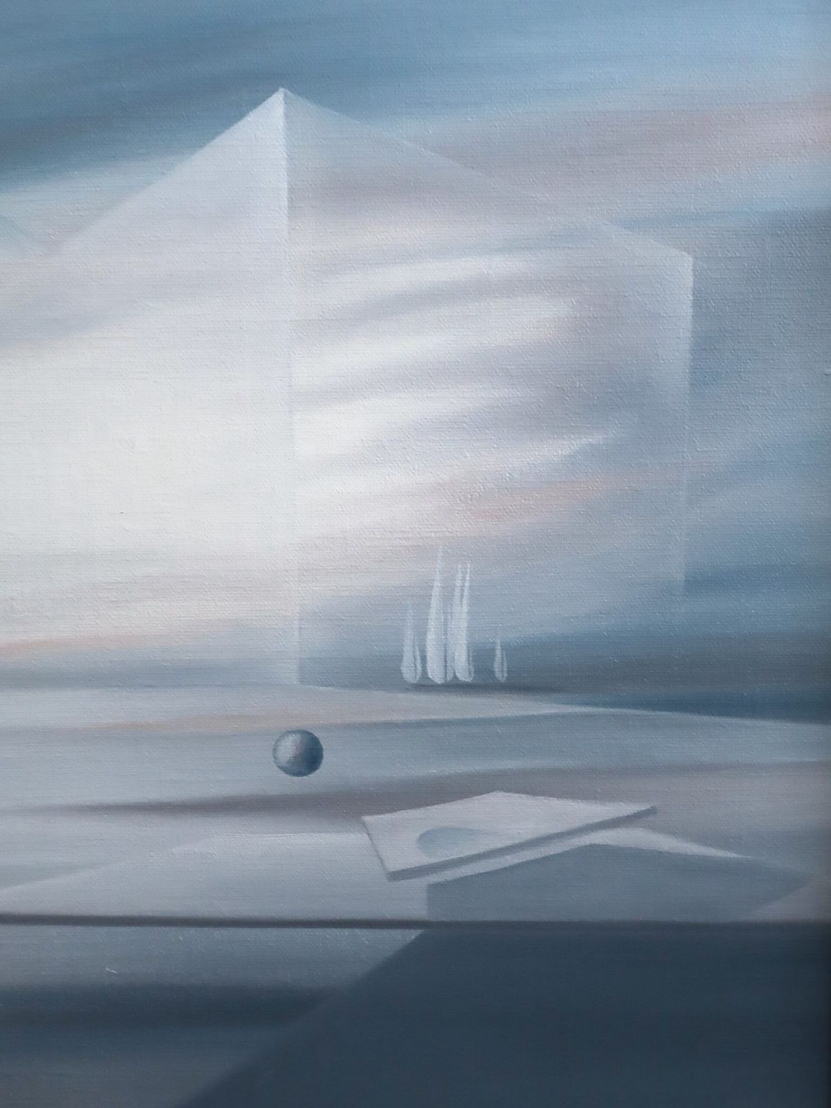 photo vinterior Veils Of Light Oil On Canvas., Mid 20th Century