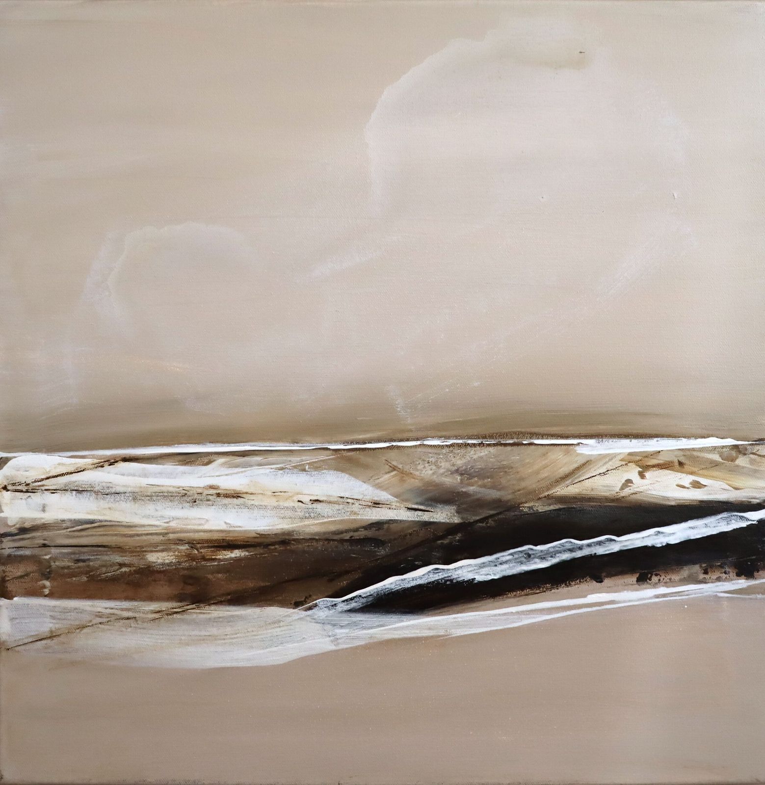 Kunst Drift Of Light, olieverf op doek, midden 20e eeuw photo